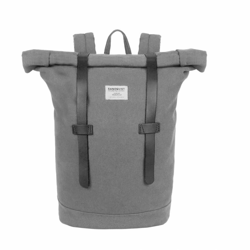 Sandqvist Stig Roll Top Grey Backpack
