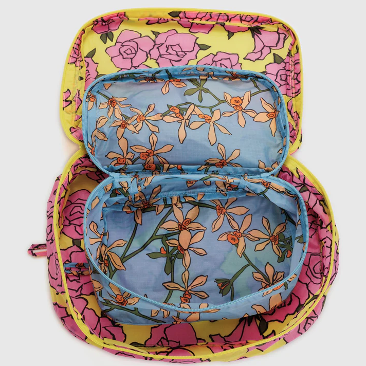 安い Baggu Packing Cube Set - Garden Flowers 旅行かばん・小分けバッグ
