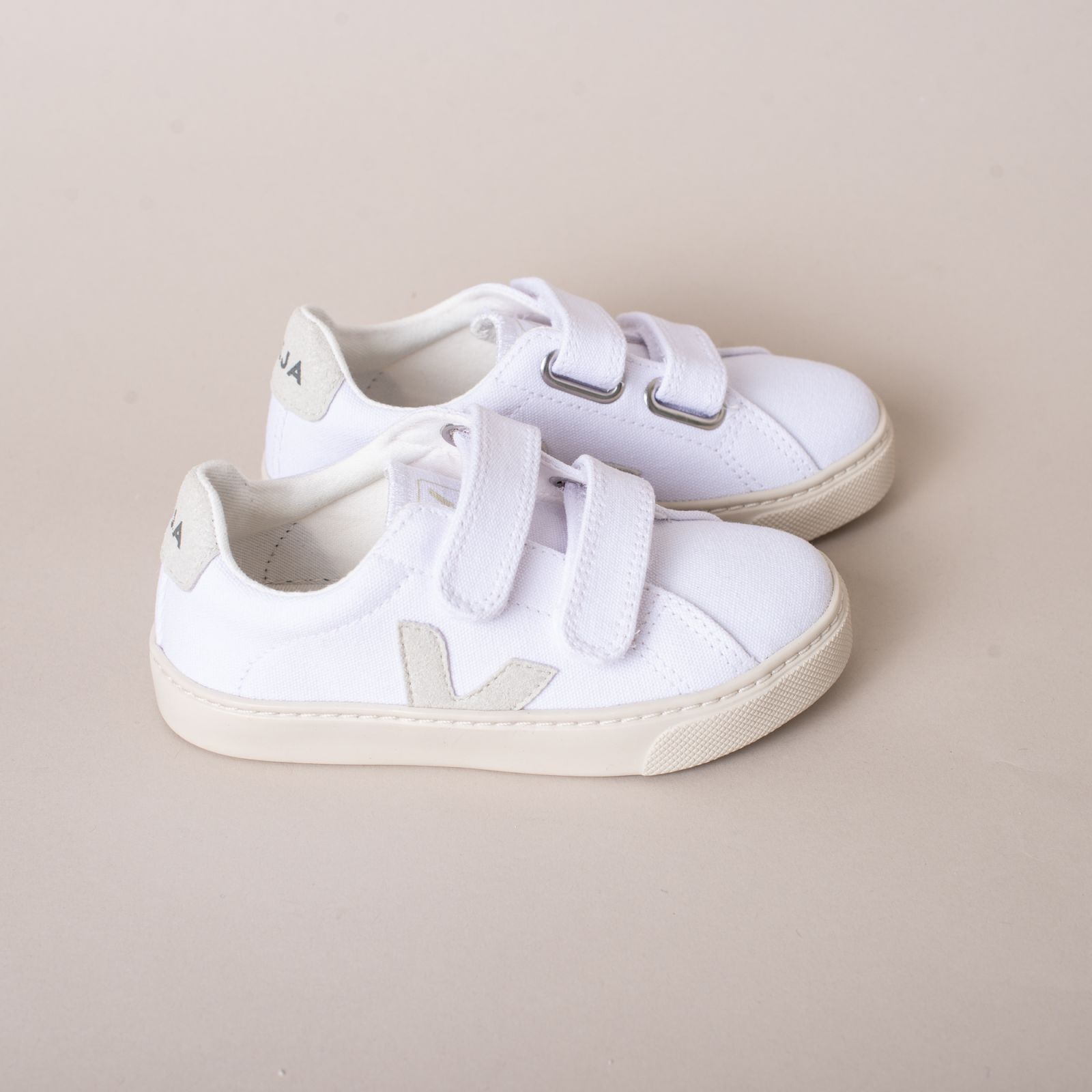 esplar velcro canvas white natural