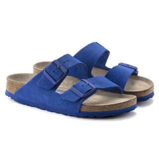 Birkenstock Arizona Soft Footbed Suede Leather Ultra Blue Womens