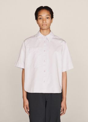YMC Eva Cotton Linen Garment Dye Shirt Lilac