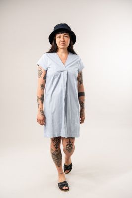Kitchener Items Abito Slim Dress - Tipo Lino & Fine Blue
