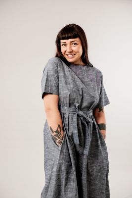 Kitchener Items Abito Lunga Dress - Whisky Antracite