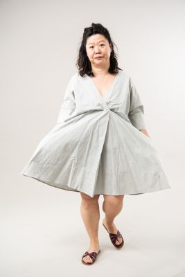 Kitchener Items Abito Ampio Dress - Tipo Lino & Fine Moss