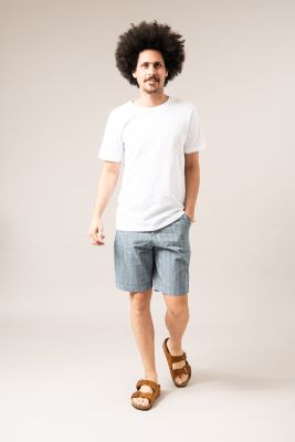 Kitchener Items - Pantalona Corta Shorts Scacchi con Beige & Blue
