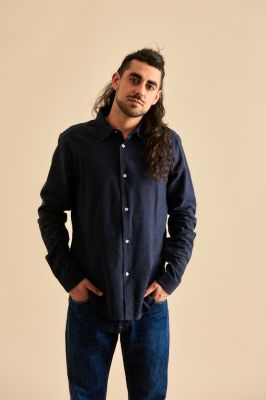 Kitchener Items - Camicia Uomo Shirt Denim Cambridge Flannel
