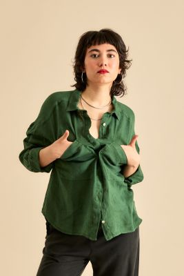 Kitchener Items - Camicia Long Sleeve Blouse Dark Green