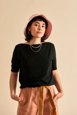 Kitchener Items - Audra Slub Top Black
