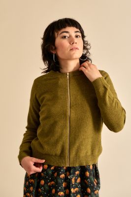 Kitchener Items - Estelle Cardigan Green Curry