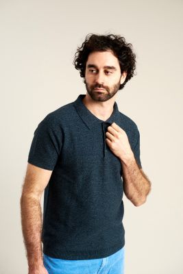 Kitchener Items - Pollux Special Knit Polo Shirt - Blue