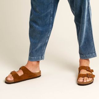 Birkenstock Arizona Soft Footbed Suede Leather Mink - Mens