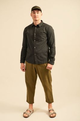 Kitchener Items - Camicia Uomo Nero Cambridge Flannel