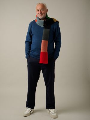 Kitchener items - ABC Tapio Crossstich Jumper - Dark Blue & Zimt