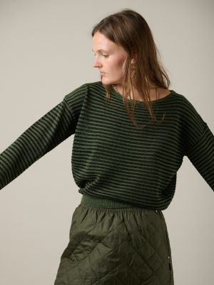 Kitchener Items - Sinje Lurex Stripe Dark Green