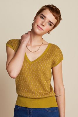King Louie Deep V Top Cosette - Curry Yellow