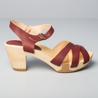 Bosabo Flexi Wooden Sole - High Heeled Sandals Rumba Red