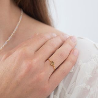 A Beautiful Story - Faithful Citrine Gold Plated Ring