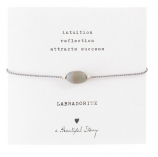 A Beautiful Story Gemstone Labradorite Silver Bracelet 