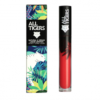 All Tigers Natural & Vegan Liquid Lipstick - LEAD THE GAME | 784 Coral Pink