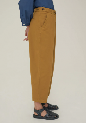 TOAST Flat Front Tapered Trousers - Pecan