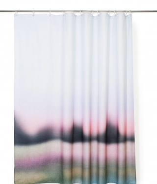 ZigZag Zürich - Landscape Artist Cotton Shower Curtain (Waterproof) by Merijin Hos