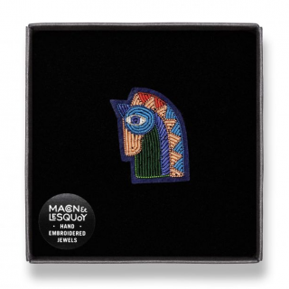 Macon&Lesquoy - Pur Sang Arabe - Hand Embroidered Brooch