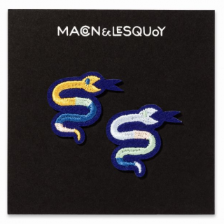 Macon&Lesquoy - Serpents - Hand Embroidered Iron-on Badge