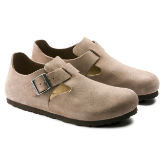Birkenstock London Suede Leather Taupe - Womens 