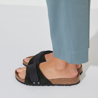 Birkenstock Oita Suede Leather Black - Womens