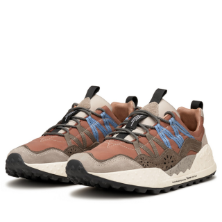 Flower Mountain - WASHI MAN - Suede and Technical Fabric Sneakers - Taupe Brown