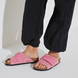 Birkenstock Kyoto Nubuck/Suede Leather Candy Pink - Womens