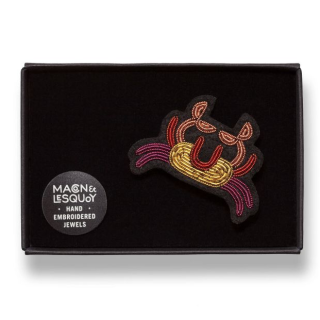 Macon&Lesquoy - Crabe - Hand Embroidered Brooch 