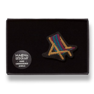 Macon&Lesquoy - Lounge Chair - Hand Embroidered Brooch