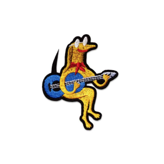 Macon&Lesquoy - Gypsy Guitar - Hand Embroidered Iron-on Badge 