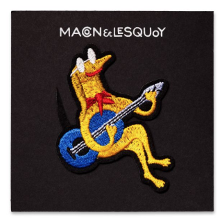 Macon&Lesquoy - Gypsy Guitar - Hand Embroidered Iron-on Badge 