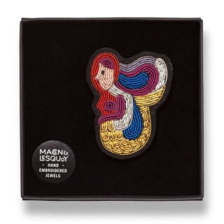 Macon&Lesquoy Mermaid –  Hand Embroidered Brooch
