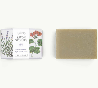 Savon Stories - N°1 Green Clay Organic & Natural Soap - Jojoba Detoxifier