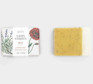 Savon Stories - N°3 Poppy Seed Exfoliating Organic & Natural Soap 