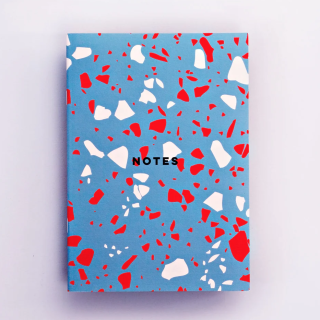 The Completist Blue Terrazzo Slimline Notebook A5
