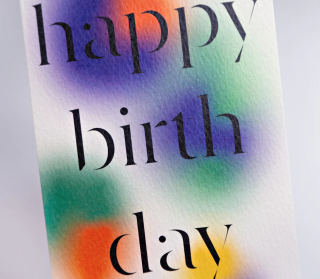 The Completist Gradient Birthday Card