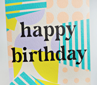 The Completist Spots + Stripes Birthday Card A6