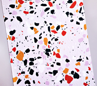 The Completist Mustard Terrazzo Art Card A6