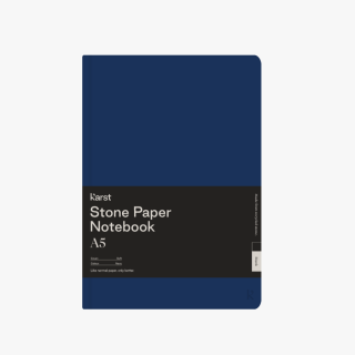 Karst - Softcover Stone Paper Notebook A5 Navy - Blank