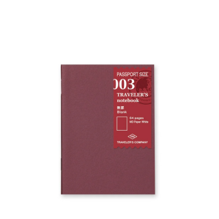TRAVELER'S notebook - 003 Blank Notebook (Passport Size) 