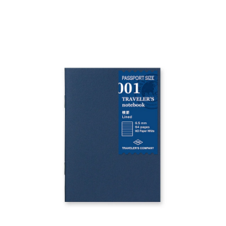 TRAVELER'S notebook - 001 Lined Notebook (Passport Size) 