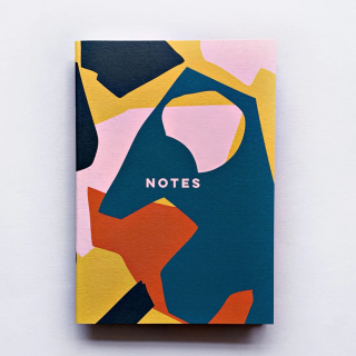 The Completist Pink Cut Out Shapes Slimline Notebook - Dot Grid