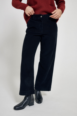 MASKA - Lail Cropped Corduroy Trousers - Black