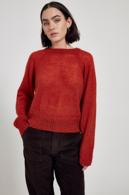 MASKA - Loe Mohair Silk Sweater - Ember Red