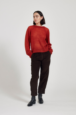 MASKA - Loe Mohair Silk Sweater - Ember Red
