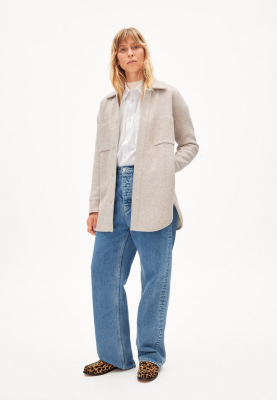 Armed Angels ALMARAA SOFT Jacket - Light Caramel Melange-Oatmilk 